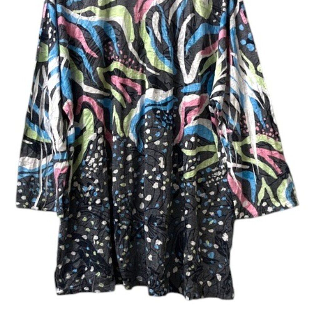 Jess & Jane Multicolor Abstract Printed Tunic Size 1X - Picture 7 of 9